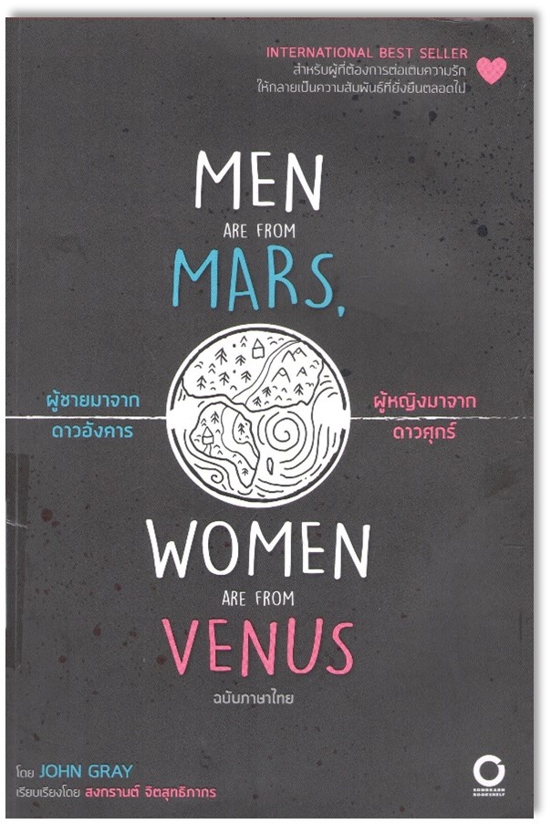 ผู้ชายมาจากดาวอังคาร ผู้หญิงมาจากดาวศุกร์ (Men are from Mars, women are from Venus) 