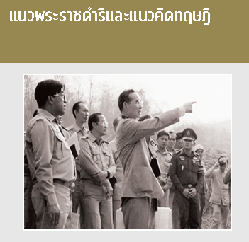 แนวพระราชดำริและแนวคิดทฤษฎี